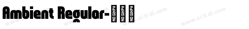 Ambient Regular字体转换